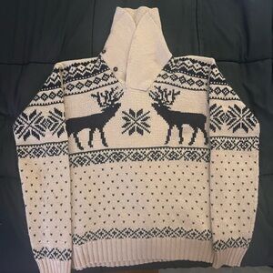 Ralph Lauren Cashmere-Cotton Blend Elk Sweater